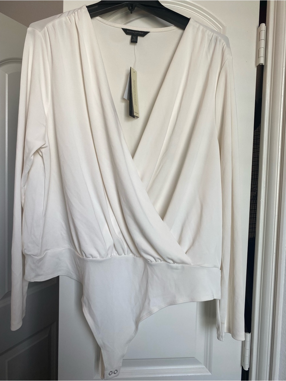 Petite wrap bodysuit banana republic factory
